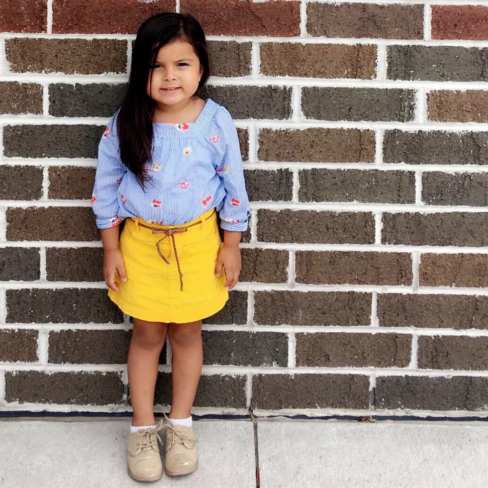 Yellow Corduroy Skirt